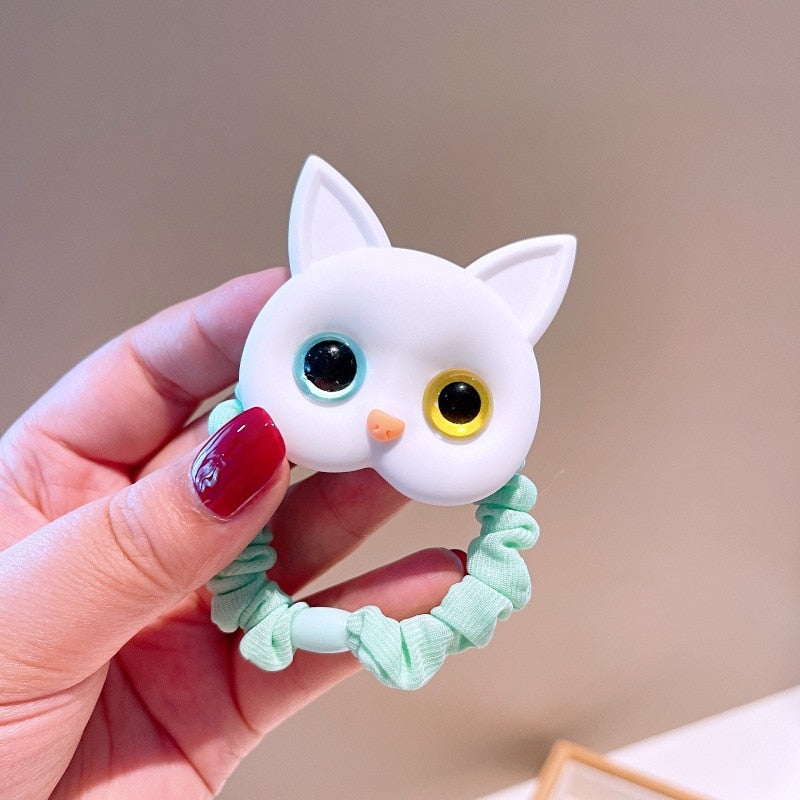 Load image into Gallery viewer, 2022 Beautiful and cute hair bands for girls, cat shape, elastic 15_color
