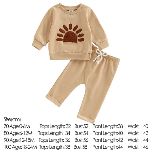 Two-piece children's clothing long sleeves warm for winter Made of wool