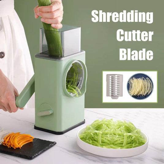 Manual Vegetable Slicer 3 in 1 Multifunction Vegetable Chopper Round Cutter Potato Garlic Shredder Grater Kitchen Vegetable Tool