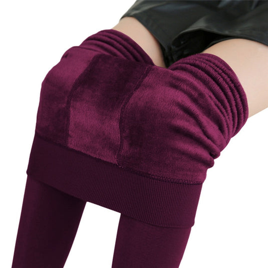 Women's leggings, velvet, high-waisted from the inside, stuffed with fur and beautiful colors.