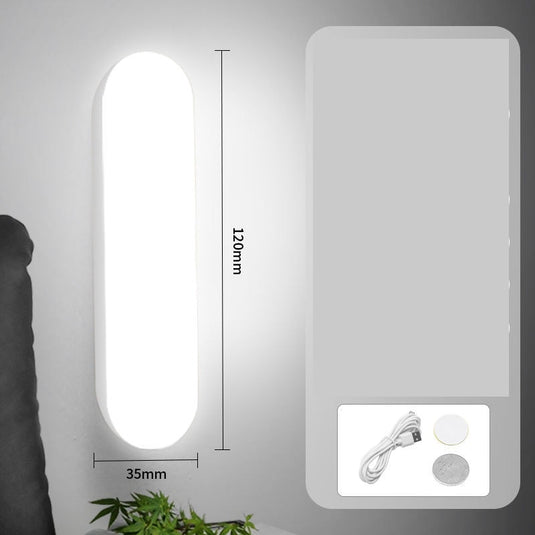 Wall lamp, for the bedroom, works with USB, powered by a motion sensor LED