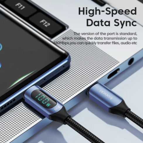 USB charger cable, fast, suitable for all USB-enabled phones, charger has electronic screen 1m_2m long