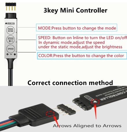 Load image into Gallery viewer, led strip light RGB, bluetooth remote control, home decoration, Length: 5m_10m
