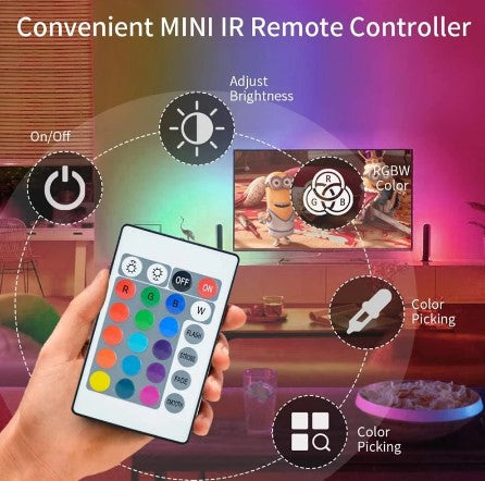 Load image into Gallery viewer, led strip light RGB, bluetooth remote control, home decoration, Length: 5m_10m
