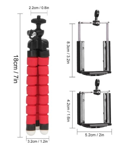 Flexible tripod for phones, mini holder for phones  available in 4_colors