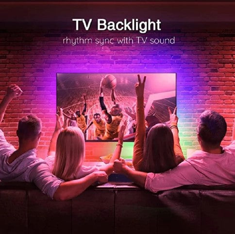 Load image into Gallery viewer, LED strips illuminated in different colors Remote control to change the color Decoration behind the TV and in the bedrooms and gaming setup
