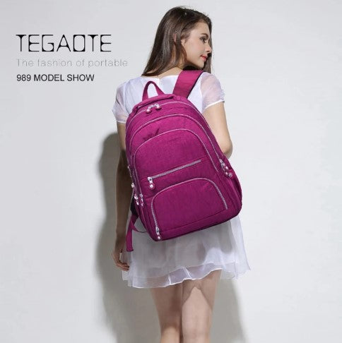Back bag for teenage girls. Made of nylon, waterproof Several sections for placing items 13_color