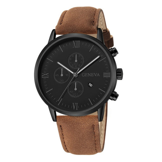 Men's watches 2022 for all times, from Calendar Quartz Watch Company leather bracelet