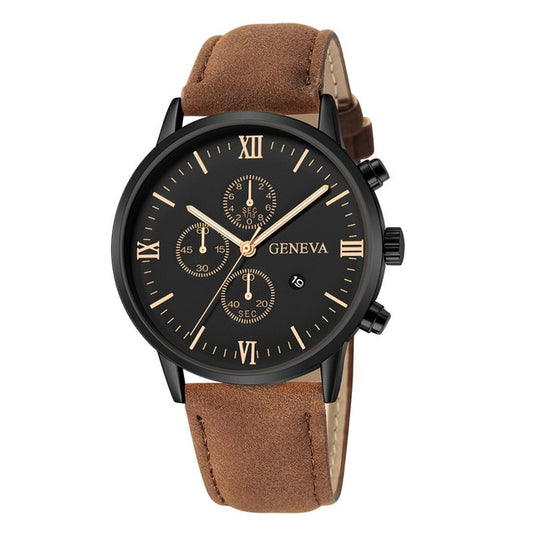 Men's watches 2022 for all times, from Calendar Quartz Watch Company leather bracelet