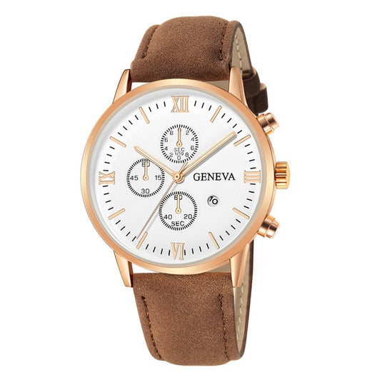 Men's watches 2022 for all times, from Calendar Quartz Watch Company leather bracelet