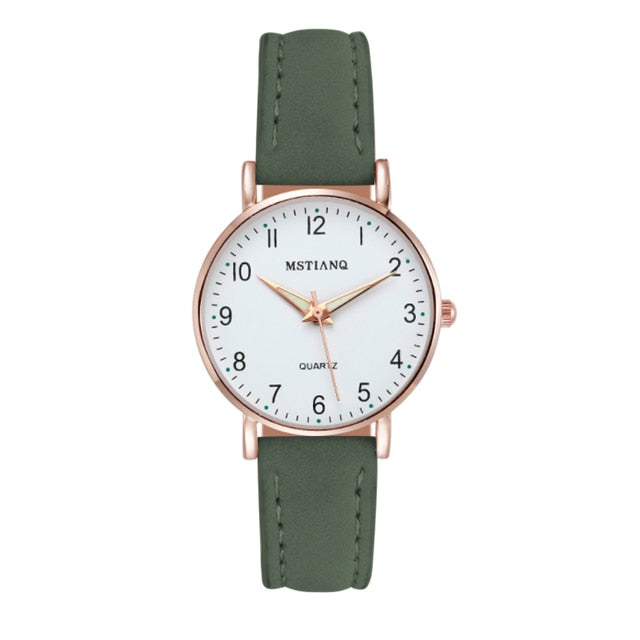 Load image into Gallery viewer, 2022 new watch for women Leather strap, glow-in-the-dark hands, some with a ring
