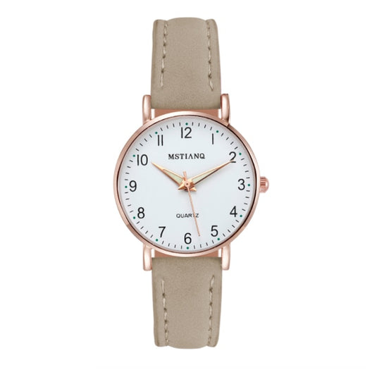 2022 new watch for women Leather strap, glow-in-the-dark hands, some with a ring