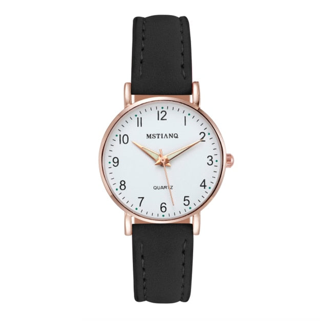 Load image into Gallery viewer, 2022 new watch for women Leather strap, glow-in-the-dark hands, some with a ring
