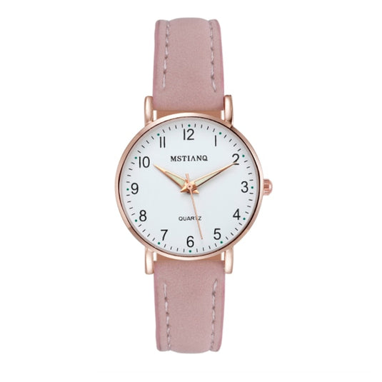 2022 new watch for women Leather strap, glow-in-the-dark hands, some with a ring