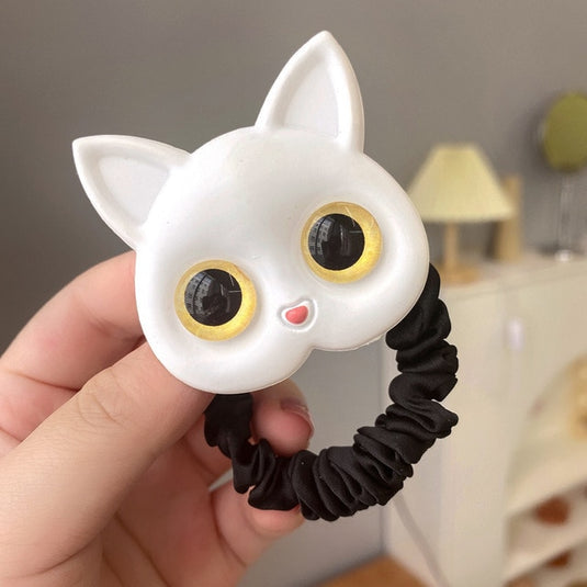 2022 Beautiful and cute hair bands for girls, cat shape, elastic 15_color