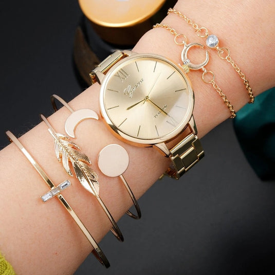 Luxury Women's Quartz Watch With matching accessories for the watch 6_colors