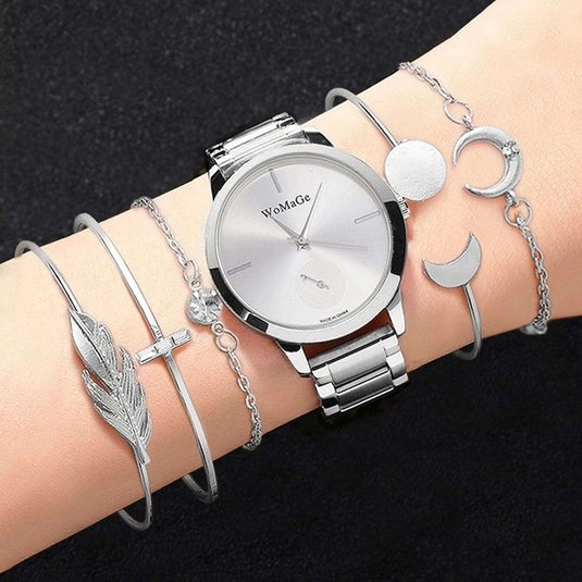Luxury Women's Quartz Watch With matching accessories for the watch 6_colors