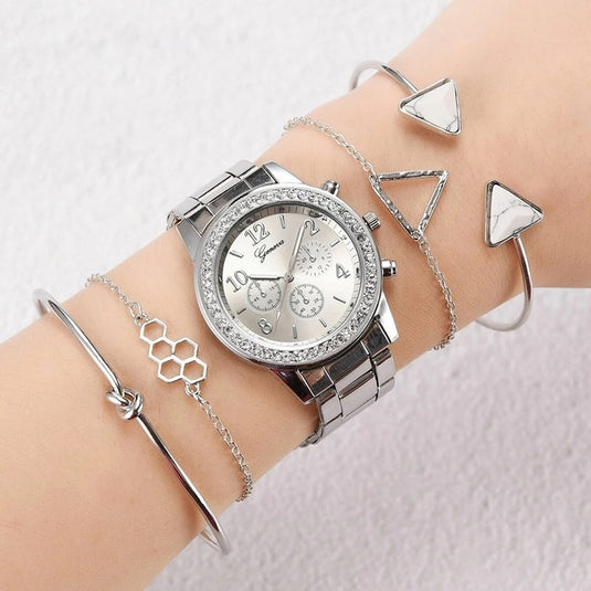 Luxury Women's Quartz Watch With matching accessories for the watch 6_colors