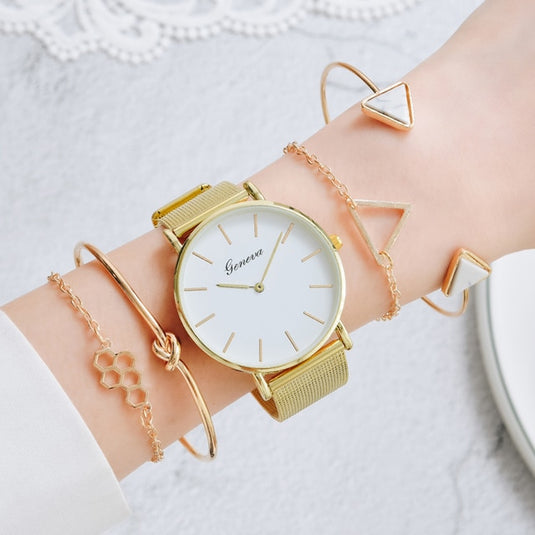 Luxury Women's Quartz Watch With matching accessories for the watch 6_colors