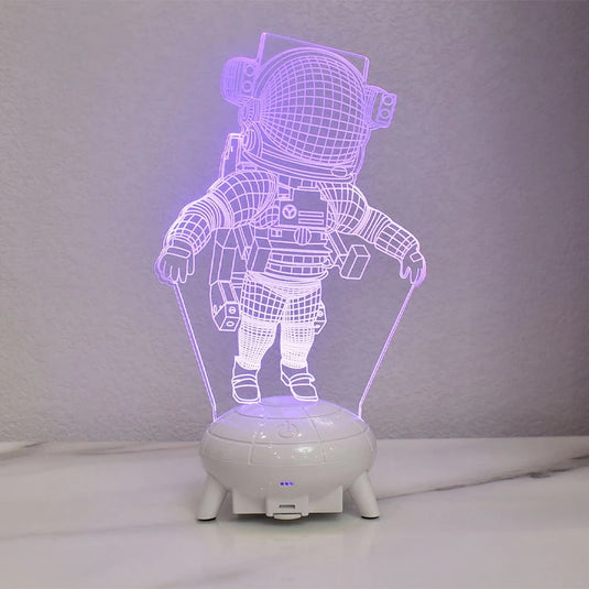 RGB luminous night lamp The possibility of remote control In the form of a spaceship 5_colors