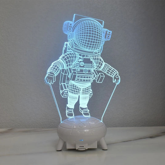RGB luminous night lamp The possibility of remote control In the form of a spaceship 5_colors