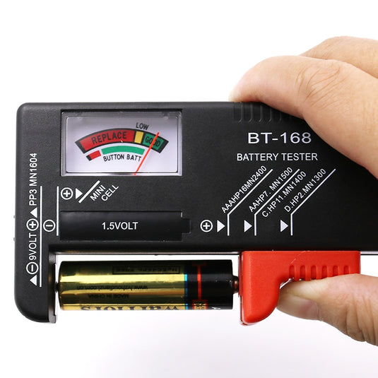 Universal button battery checker tester AA AAA C D 9V