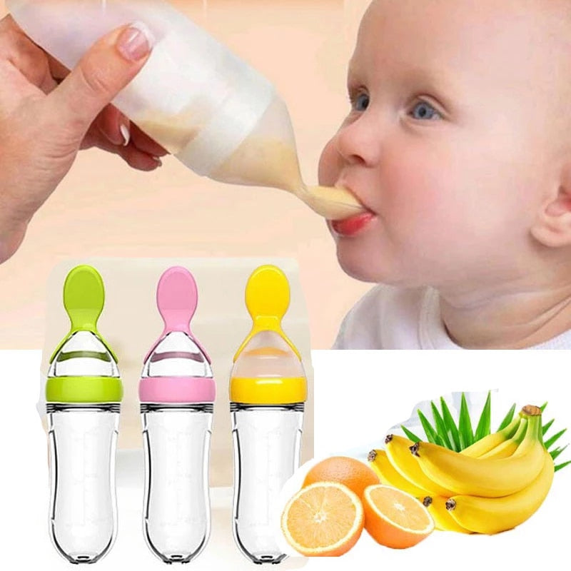 Load image into Gallery viewer, Kids, plastic spoon with dropper To feed the infants, and facilitate the handling of the child There: 11_color
