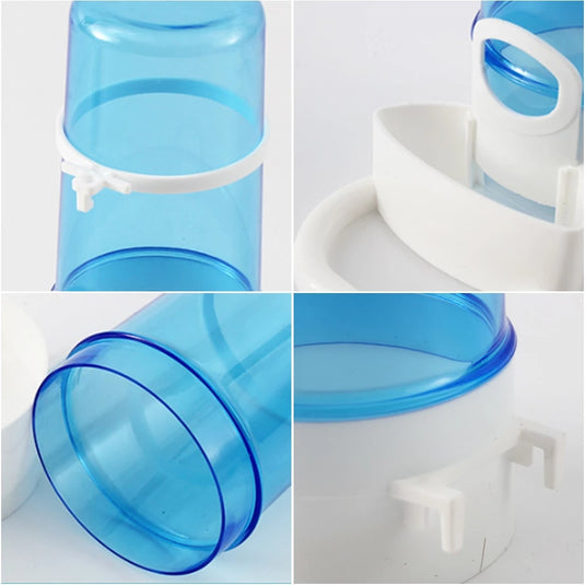 Small animal food and water dispenser Your bird can drink from it Two colors: black and white