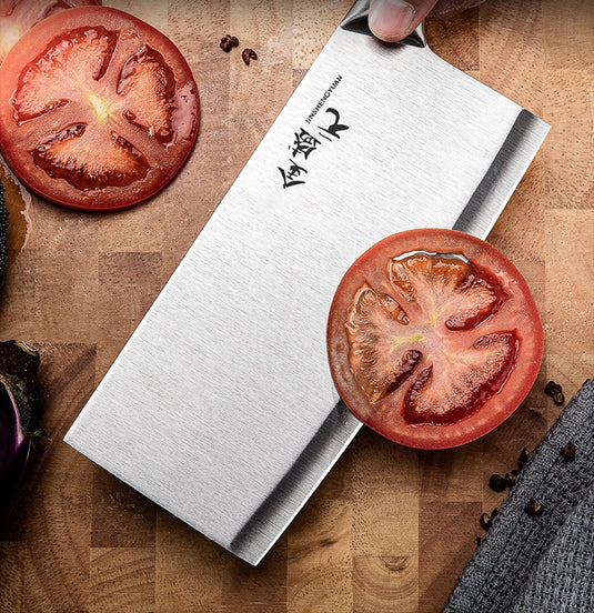 Stainless steel Chinese kitchen knife perfect for chopping meat, vegetables and fish