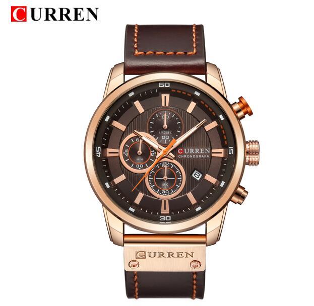 Load image into Gallery viewer, CURREN luxury men's watch, Sora leather..a sporty and elegant watch
