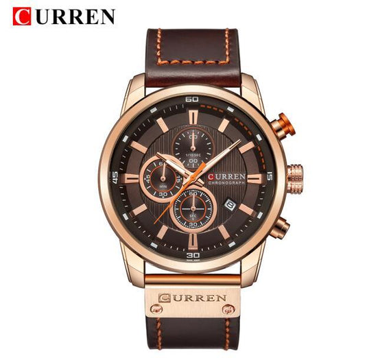 CURREN luxury men's watch, Sora leather..a sporty and elegant watch