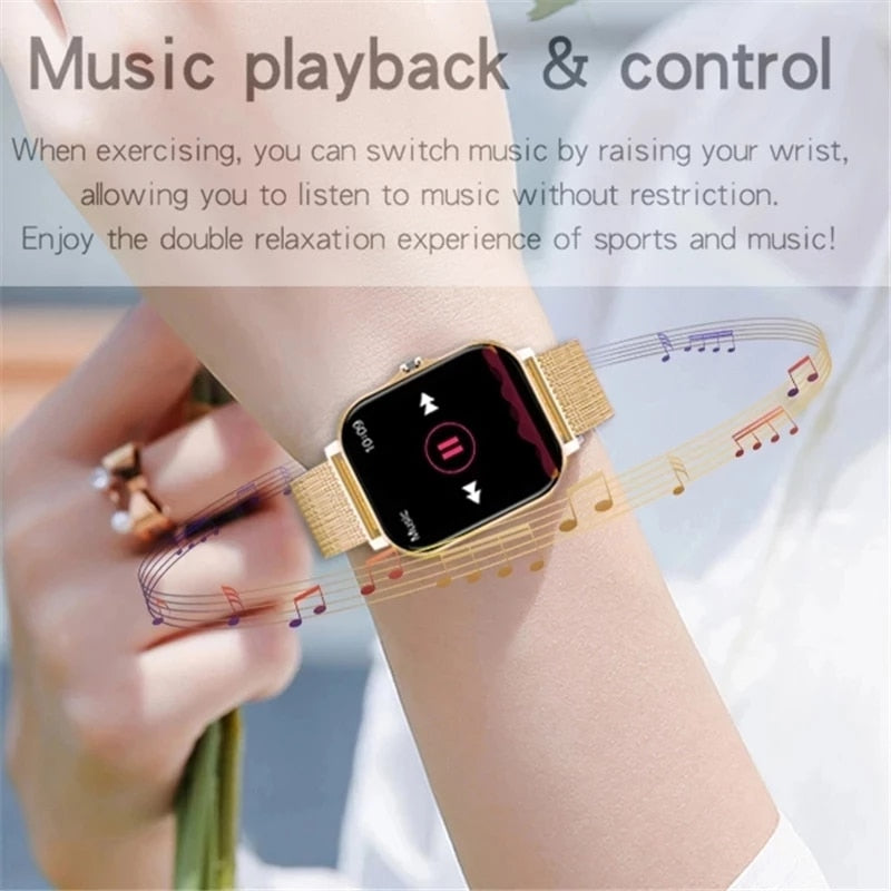 Load image into Gallery viewer, 2022 Women's smart watch, beautiful and elegant Bluetooth connection with IOS and ANDROID mobiles
