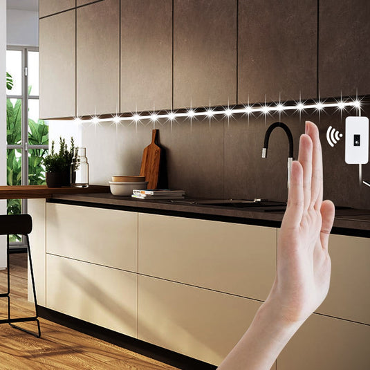 LED for the kitchen, placed behind the TV the top of the oven Works with wireless sensor Lengths: 1m-5m
