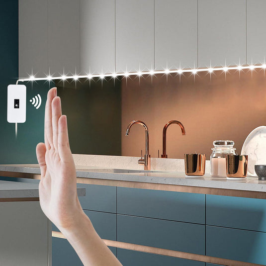 LED for the kitchen, placed behind the TV the top of the oven Works with wireless sensor Lengths: 1m-5m