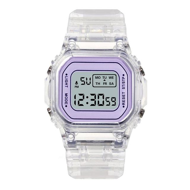 Load image into Gallery viewer, Cute digital women's watch auxiliary hour transparent bracelet 10_colors
