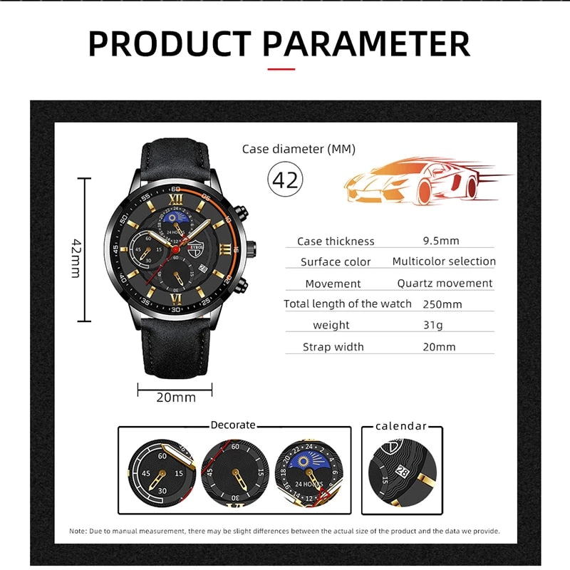 Load image into Gallery viewer, Luxury men's watches, sports, leather Sora 12_colors
