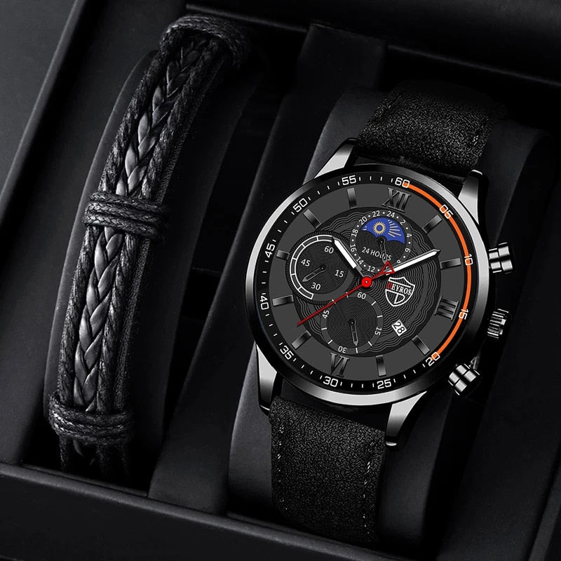 Load image into Gallery viewer, Luxury men's watches, sports, leather Sora 12_colors
