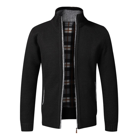 Men's elegant winter jacket, fleece, zipper, 8_colors
