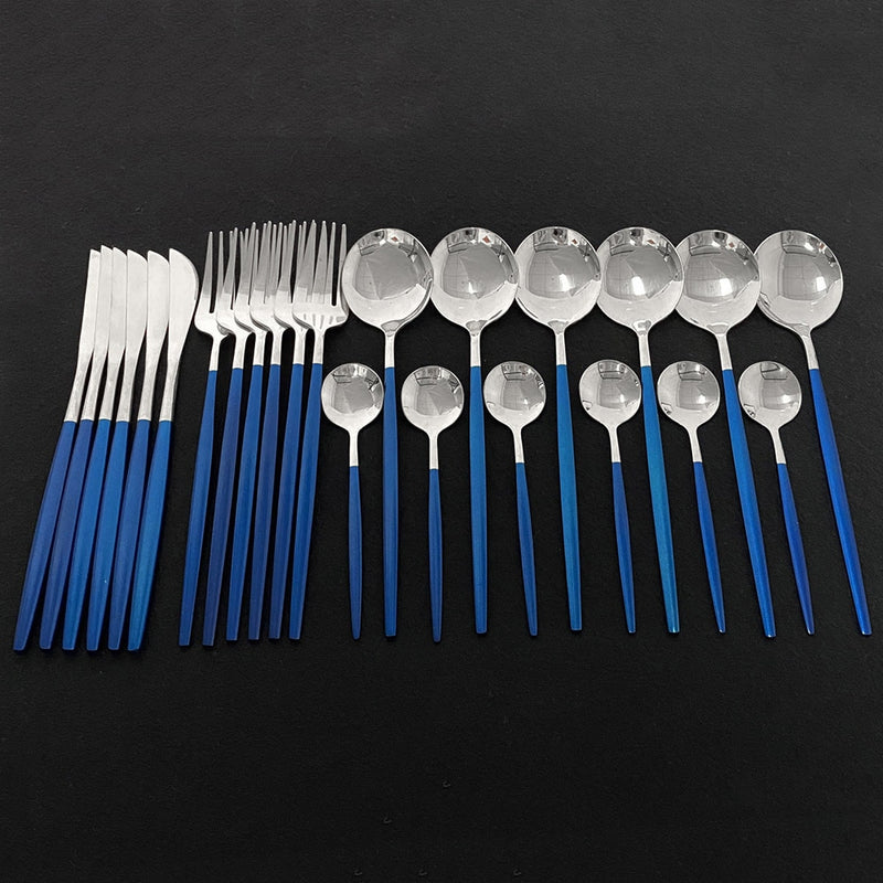 Load image into Gallery viewer, 24 pieces of cutlery Very luxurious and beautiful stainless steel There are: 15 colors
