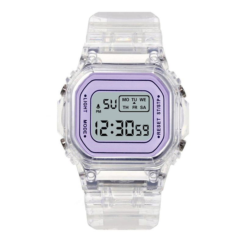 Load image into Gallery viewer, Cute digital women's watch auxiliary hour transparent bracelet 10_colors
