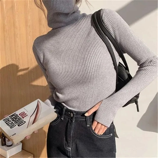 Beautiful and soft women's sweater warm for winter Long and round neck.. neck warmer 9_colors