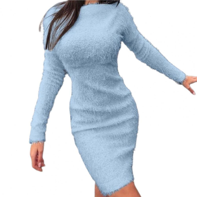 Load image into Gallery viewer, sexy women dress Long dress.. with long sleeves turtleneck suitable for work
