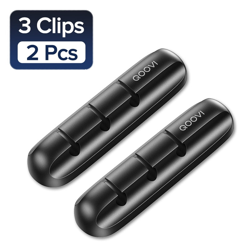 Load image into Gallery viewer, QOOVI The wonderful cable organizer, made of silicone, can be installed on the desk You can put the charger cable or the headphone cable in it
