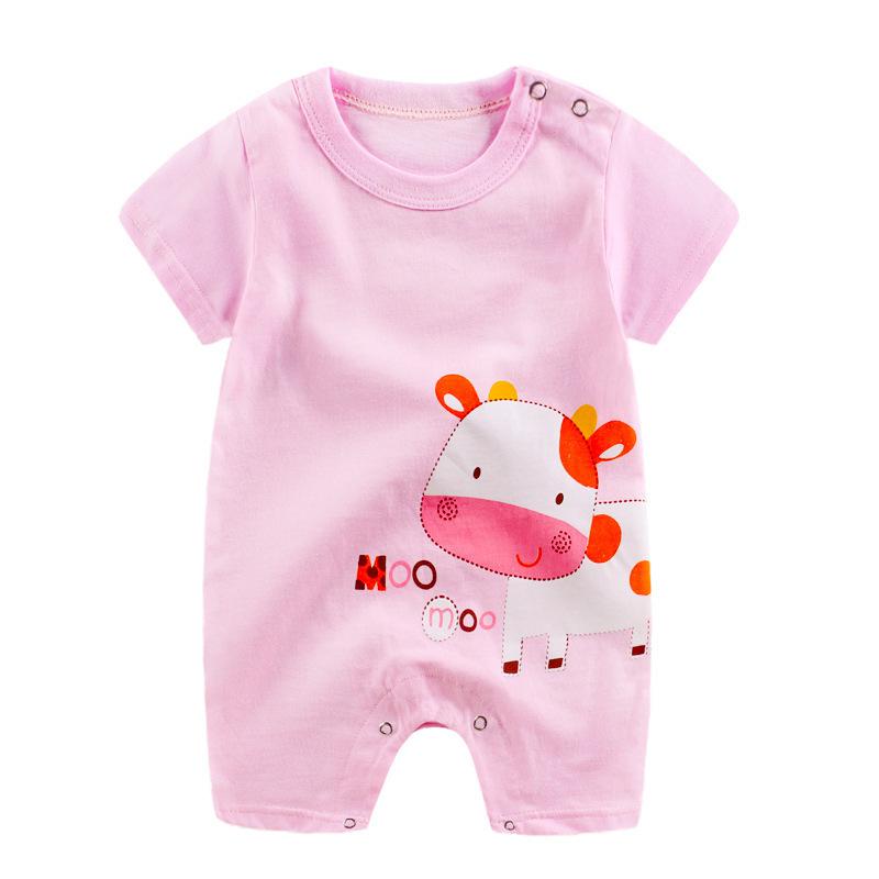 Load image into Gallery viewer, Baby summer clothes, short, one piece, cute picture, all colors
