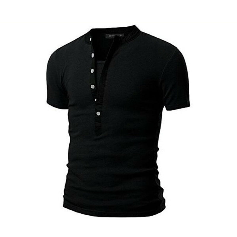 Load image into Gallery viewer, Summer men's slim fit V-neck short-sleeved T-shirt
