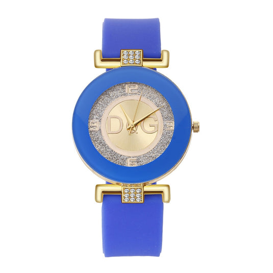 Women's watch from quartz Simple and beautiful design for ladies silicone bracelet