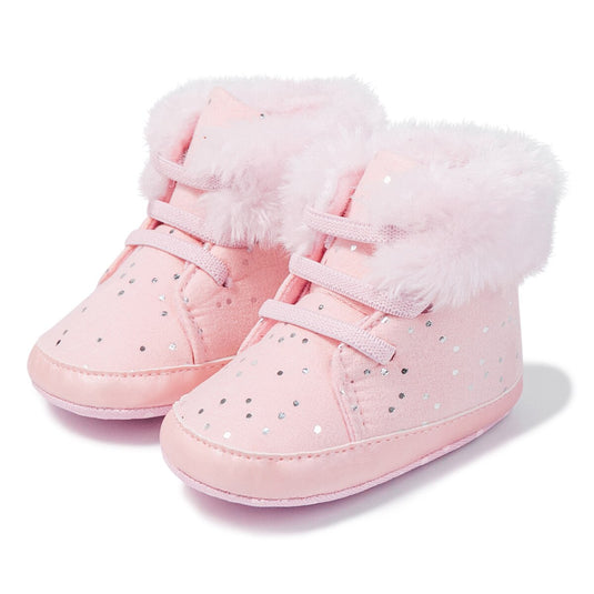 Soft and warm cotton baby .shoes suitable for cold winter days and beautiful