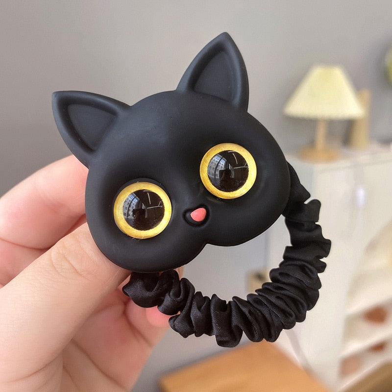 Load image into Gallery viewer, 2022 Beautiful and cute hair bands for girls, cat shape, elastic 15_color
