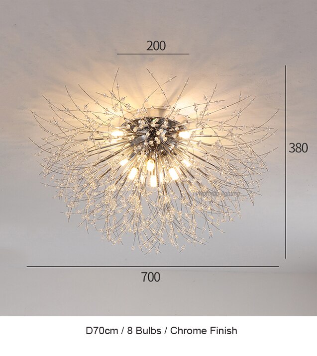 Load image into Gallery viewer, chandelier for bedroom  shape of many branches of crystal Excellent lighting for your room
