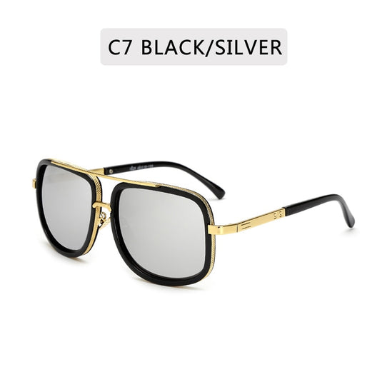 Ultra-luxury square frame sunglasses for men